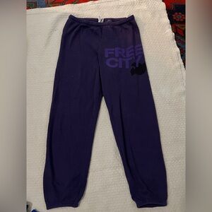 Purple Sweatpants with Free City Logo
